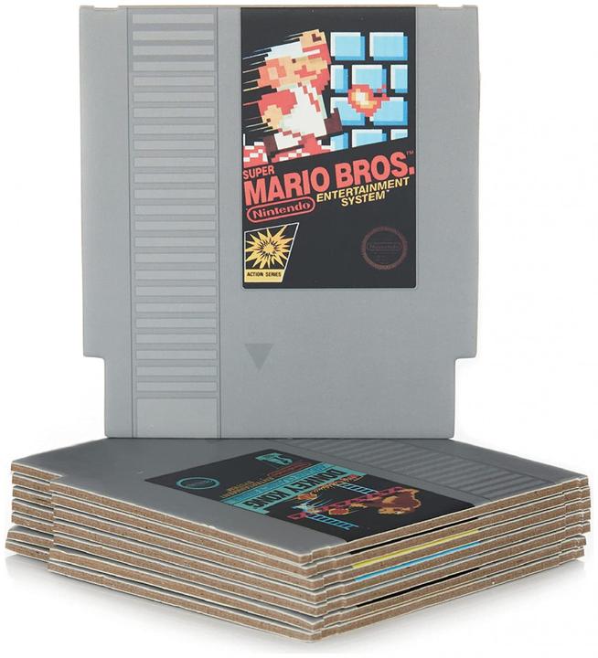 Actual product image Nintendo Tassenuntersetzer: NES Cartridges (8x, Glass coaster)