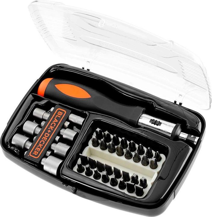 Actual product image Black & Decker A7062 Hand Screwdriver Multi Bit Screwdriver Ratchet Screwdriver