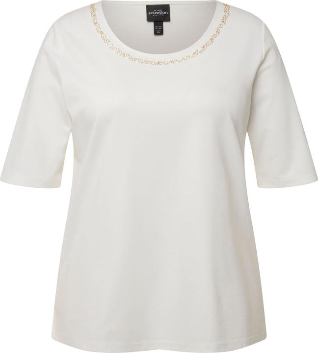 Actual product image Ulla Popken Beaded Neckline Tee (42, 44)