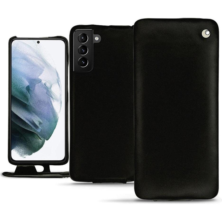 Noreve Lederschutzhülle vertikal (Samsung Galaxy S21+), Smartphone Hülle, Schwarz