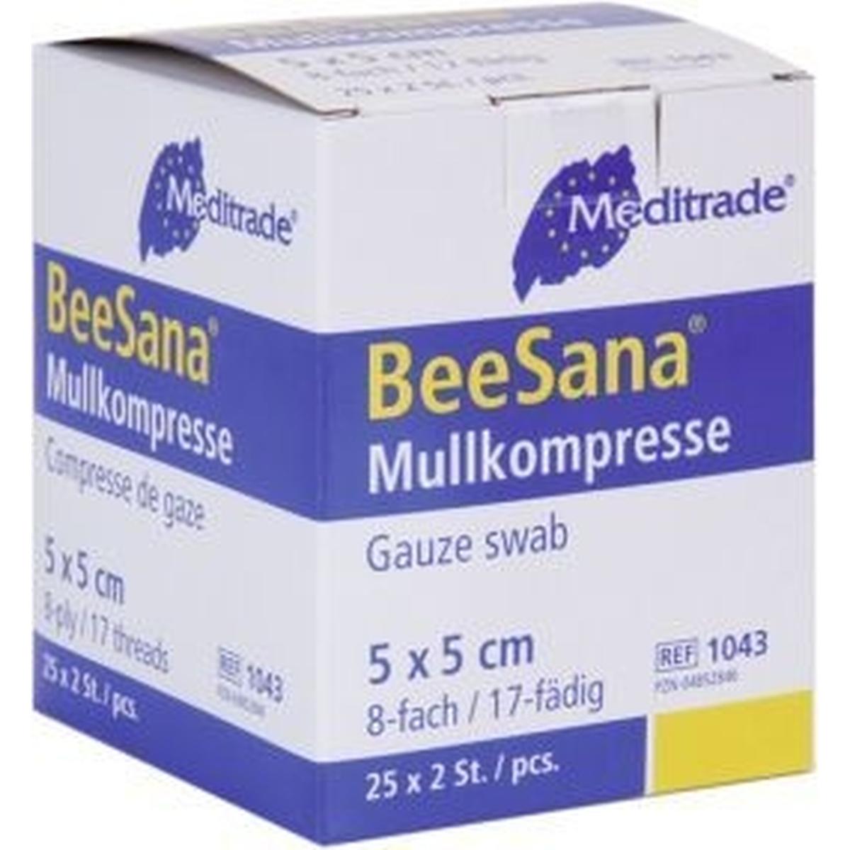 Meditrade, Verbandsmaterial, Gazekompresse ohne RX 8-fach steril