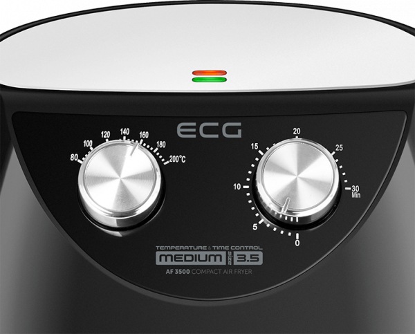 Actual product image ECG AF 3500 fryer Single Hot air fryer Black, Stainless steel