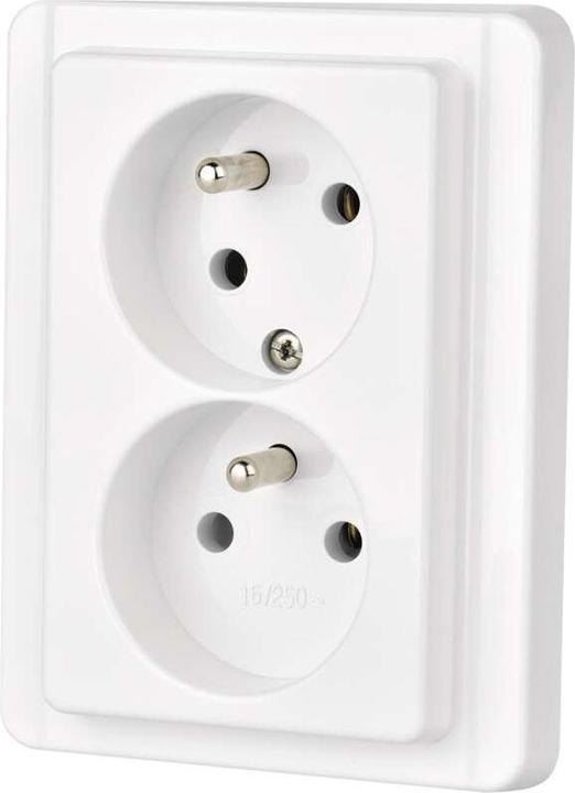 Produktbild Tesla Zásuvka dvojitá STANDARD 4FN15098.2101 B