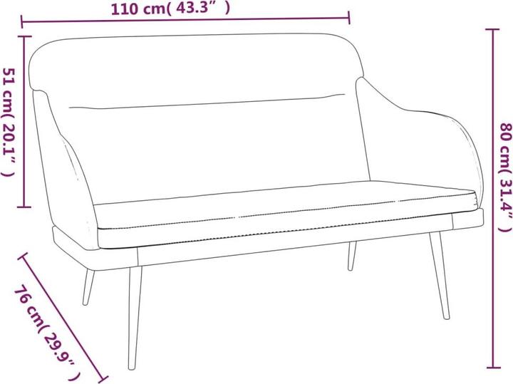 Image du produit vidaXL Sitzbank (76 cm)