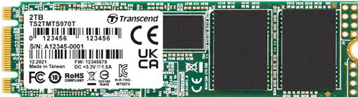 Image du produit Transcend MTS970T 2 To Disque dur interne M.2 SATA SSD 2280 SATA III Retail TS2TMTS970T (2000 Go, M.2 2280)