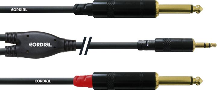 Produktbild Cordial Cfy 3 Wpp-Long (3 m, 3.5mm Klinke (AUX), 6.3mm Klinke (Jack))