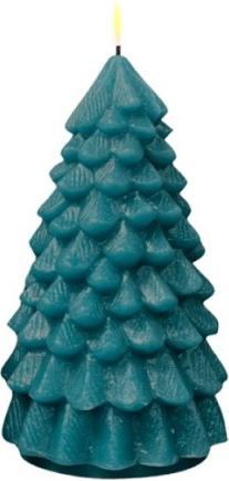 Deluxe Homeart LED Real Wax Candle - Christmas Tree Dark Green Large