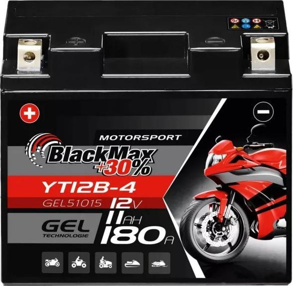 BlackMax YT12B-BS Gel YT12B-4 (12 V, 11 Ah, 180 A)