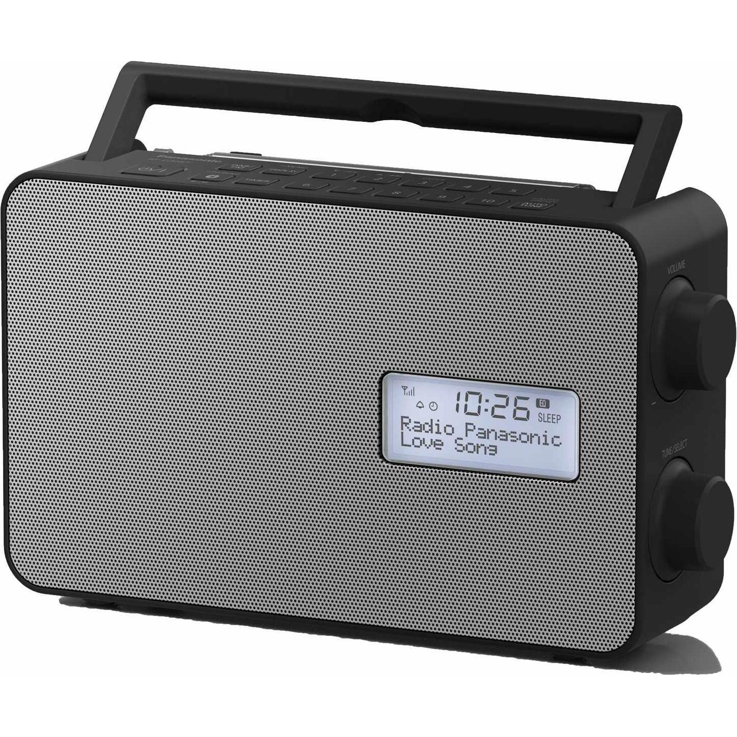 Panasonic RF-D30BT (DAB+, Bluetooth), Radio, Schwarz, Grau