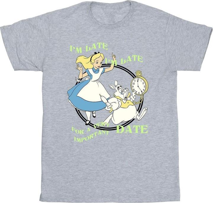 Actual product image Disney Mens Alice In Wonderland I'm Late T-Shirt (XL)