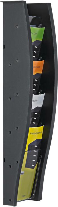 Styro Portadepliant da parete Styrodisplay, 5 scomparti 1/3 (A4)