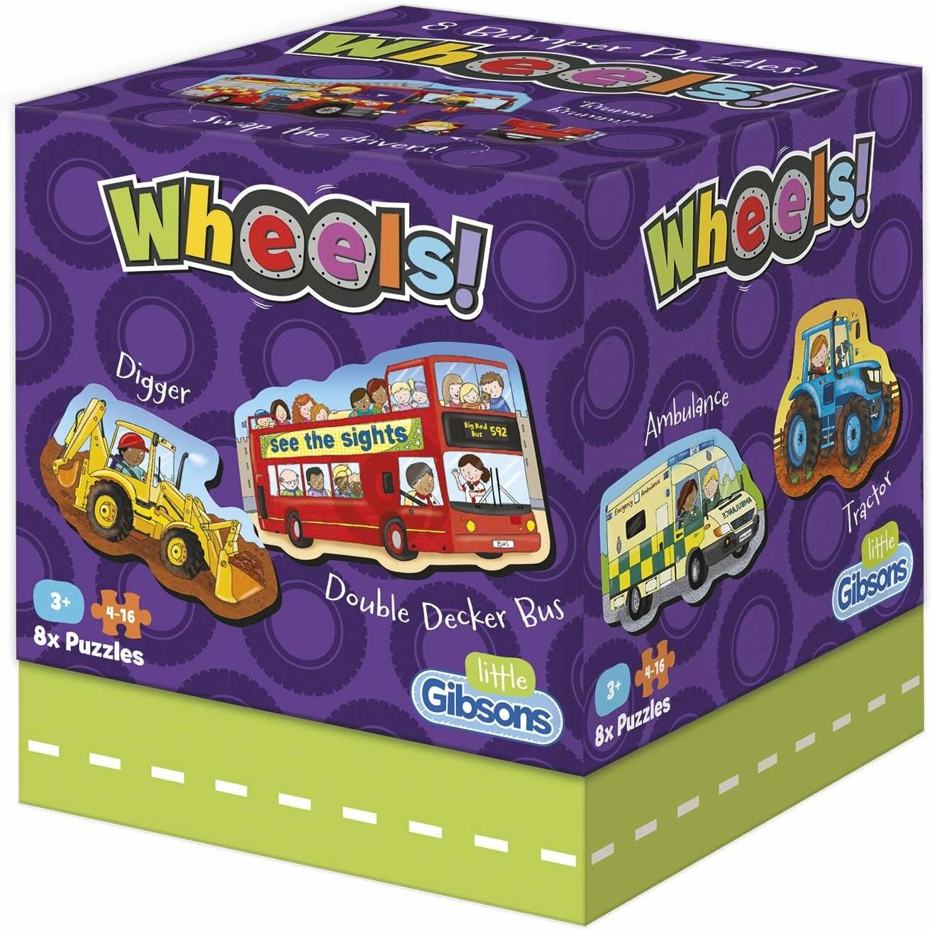 Gibsons G1038 Puzzle 8x4-16 pcs. Wheels (4 Teile)
