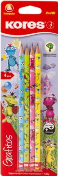 Produktbild Kores Bleistifte Fantasy Dragons (3 mm, HB, 4 x)