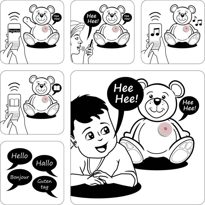 Actual product image Alecto Bluetooth Speaker+Teddy HeeHee (Baby Monitor Audio, 10 m)