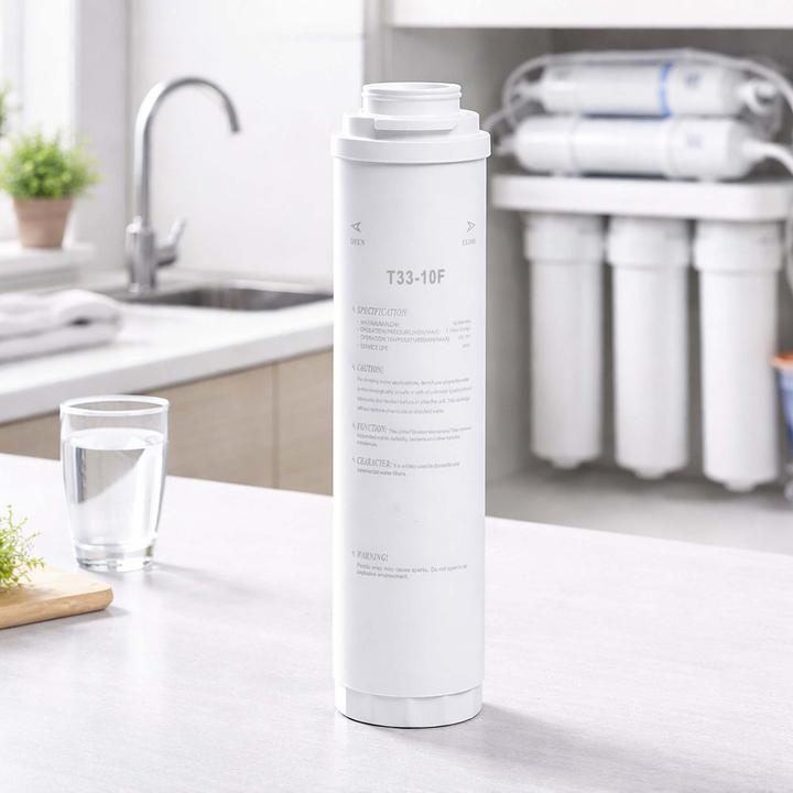 Actual product image Naturewater T-33-10F Inline Active-coal Block Filter for Drinking Water Reverse Osmosis Spare Filter