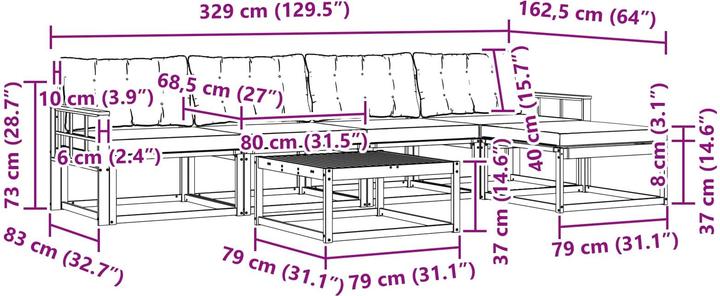 Produktbild vidaXL Outdoor-Sofa