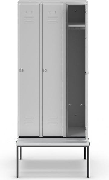 Actual product image Wolf Clothes locker with bench underneath (90 cm, 214 cm)