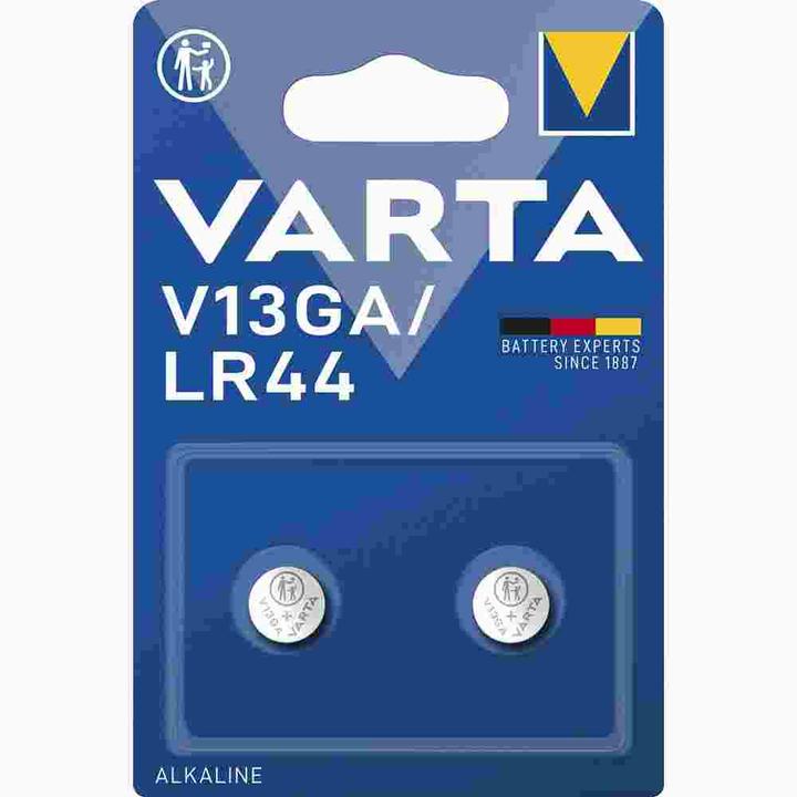 Actual product image Varta Electronics V13GA (2 pcs., A76 / LR44 / AG13 / L1154 / LR1154 / 157, 155 mAh)