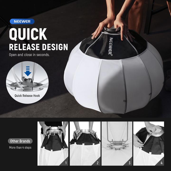 Actual product image Neewer 85cm Nylon Alloy Quick Release Lantern Softbox (Soft boxes, 85 cm)