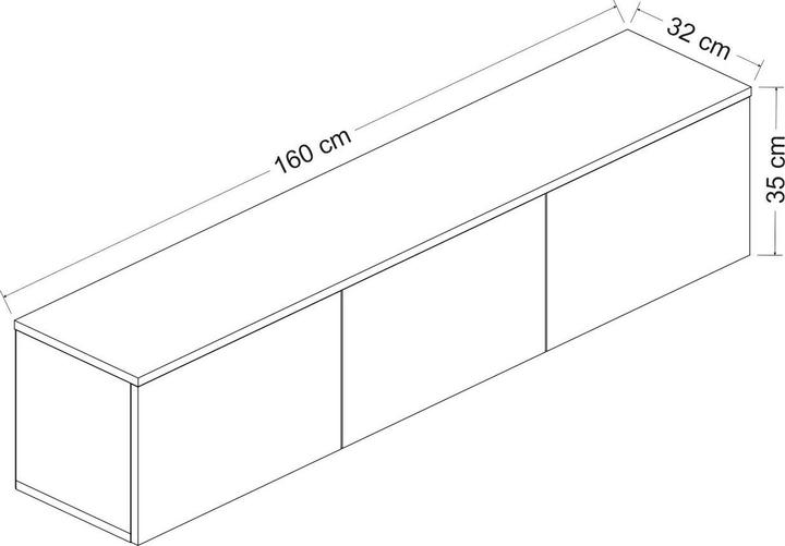 Produktbild Homitis Neon TV Stand (160 x 32 x 35 cm)
