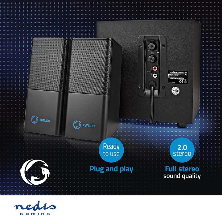 Actual product image Nedis Gaming Speaker GSPR10021BK