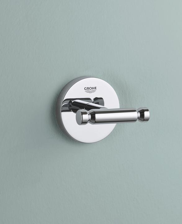 Actual product image Grohe Start Cosmopolitan QuickFix bathrobe hook, adhesive, chrome