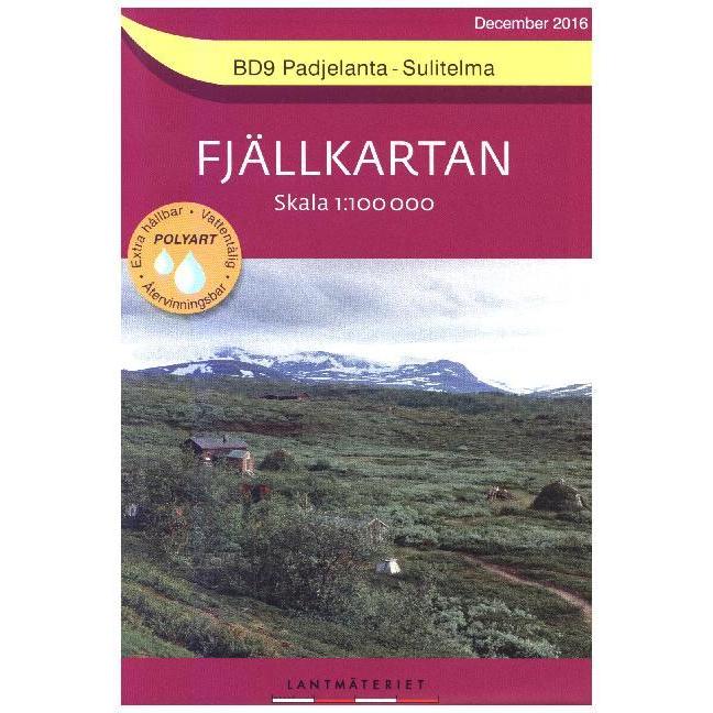 Amtl.Kte Schweden Fjällkartan BD9, Landkarte