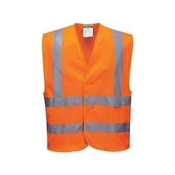 Portwest, Gilet di sicurezza, Gilet a rete ad alta visibilità C370, classe 2, taglia 2XL/3XL, arancione