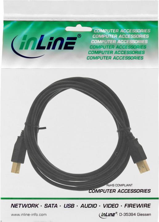 Image du produit InLine USB A - USB B (0.30 m, USB 2.0)