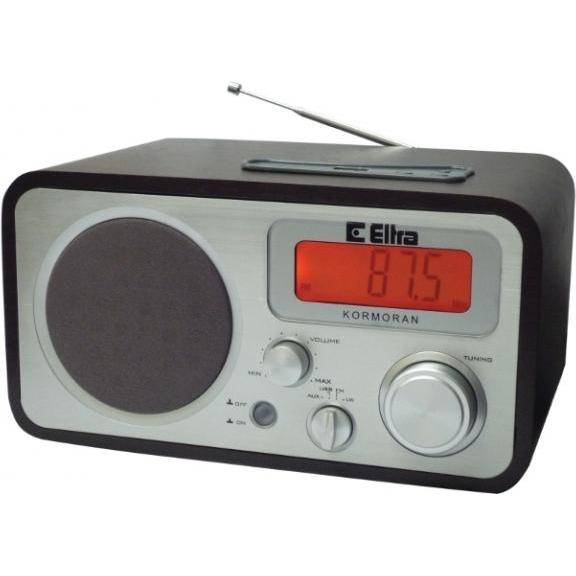 Elta Kormoran Portable Analog Black, Silver (FM, LW), Radio, Schwarz, Silber