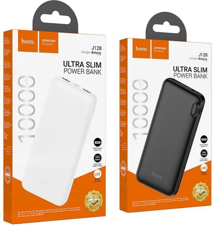 Actual product image Hoco Power bank powerbank 10000 mAh 2A J128 black (10000 mAh, 32 Wh)