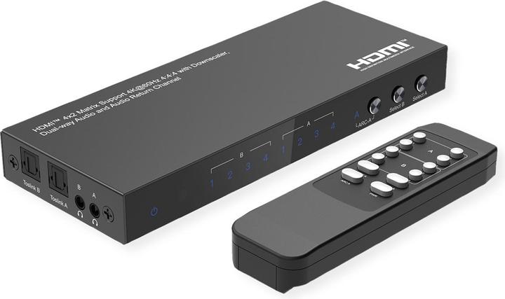Actual product image Value HDMI 4x2 matrix, 4K60Hz