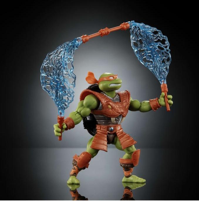 Produktbild Mattel MOTU x TMNT: Turtles of Grayskull Actionfigur Michelangelo 14 cm