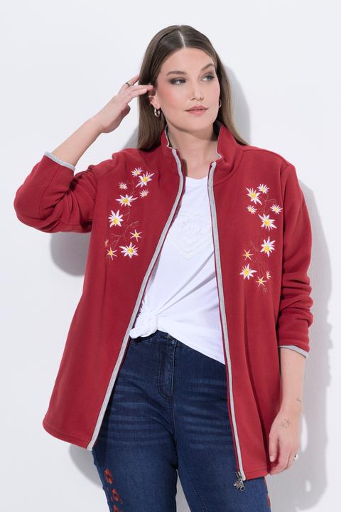 Actual product image Ulla Popken Edelweiss Embroidered Fleece Jacket (46, 48)