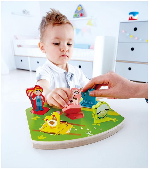 Produktbild Hape Bauernhof-Geräusche-Puzzle (6 Teile)