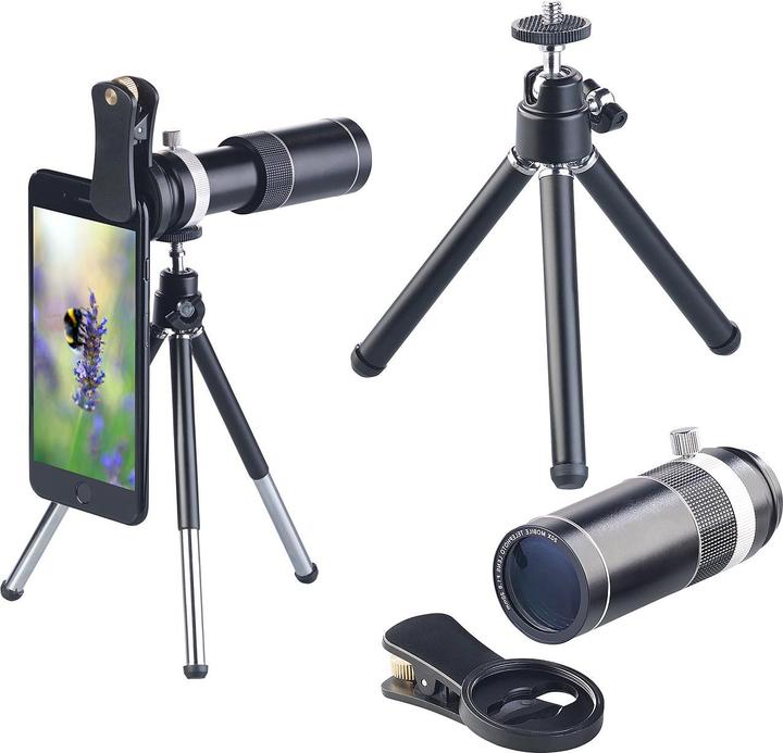 Actual product image Somikon Attachment telephoto lens for smartphones (Metal)