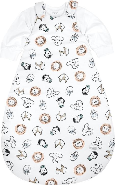 Actual product image Meyco Sleeping bag jersey 2-piece 50/56 Animal (56 cm, All-season)