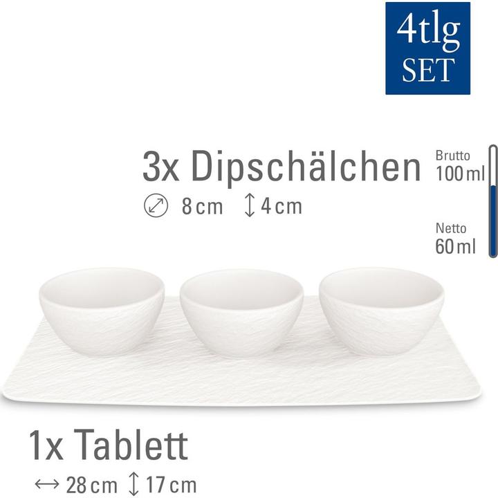 Actual product image Villeroy & Boch Set Dipschälchen 4tlg. Manufacture Rock blanc