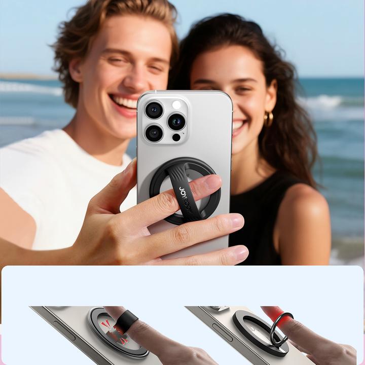 Actual product image Joyroom Magnetic Ring Holder for Smartphone – Black