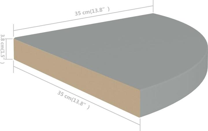 Produktbild vidaXL Wandregal (35 x 35 x 3.80 cm)