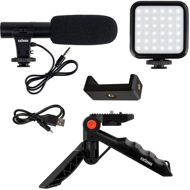 Produktbild Dörr Videoleuchte Vlogging Kit mit Mikrofon VL-5 (Videoleuchte)
