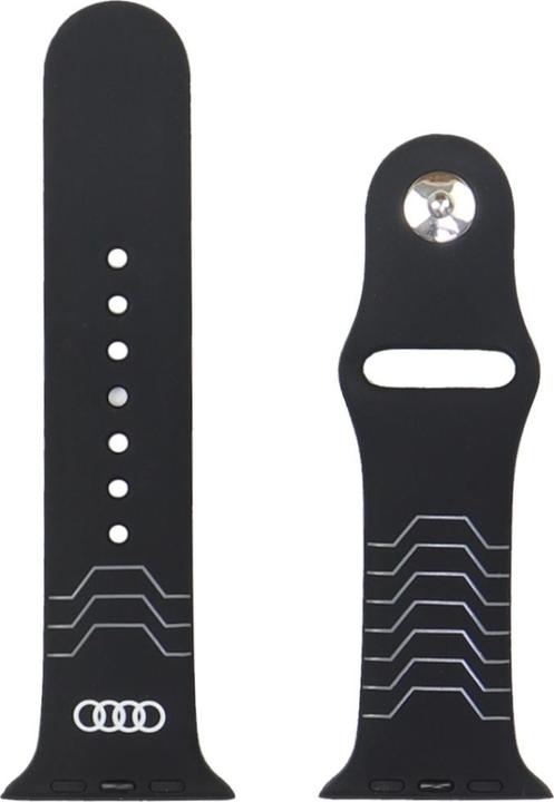 Produktbild Audi Geometric Pattern Silicone Watch Strap for Apple Watch 44 / 45 / 46 / 49 mm - black (Silikon)