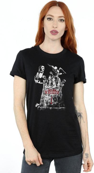 Actual product image Beetlejuice Womens/Ladies Graveyard Pose Cotton Boyfriend T-Shirt (3XL)