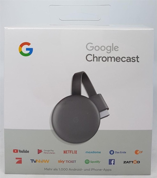 Immagine prodotto Google Cromecast 3 (Android 4.2 (Jelly Bean), Android 4.0 (Panino con gelato))