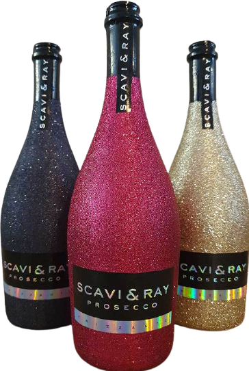 Actual product image MBG SCAVI & RAY Prosecco Frizzante Bling Bling Glitter GOLD 75 cl / 11 % Italy (1 x 75 cl)