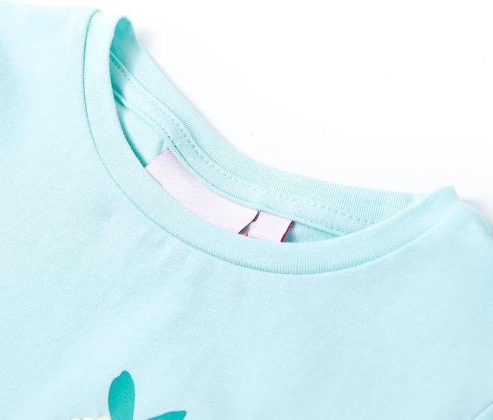 Produktbild VidaXL Kinder-T-Shirt Hellblau 116,Material: 95 % Baumwolle. 5 (116)
