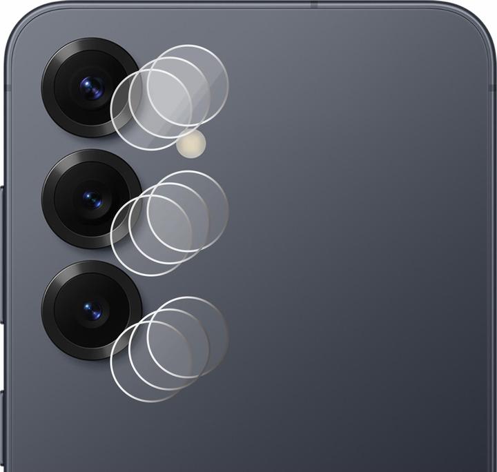 Actual product image Savvies 3x Smart Glass - 9H Hybrid Glass Screen Protector for Samsung Galaxy S25 (ONLY Camera Lens) (3 pcs., Samsung Galaxy S25)