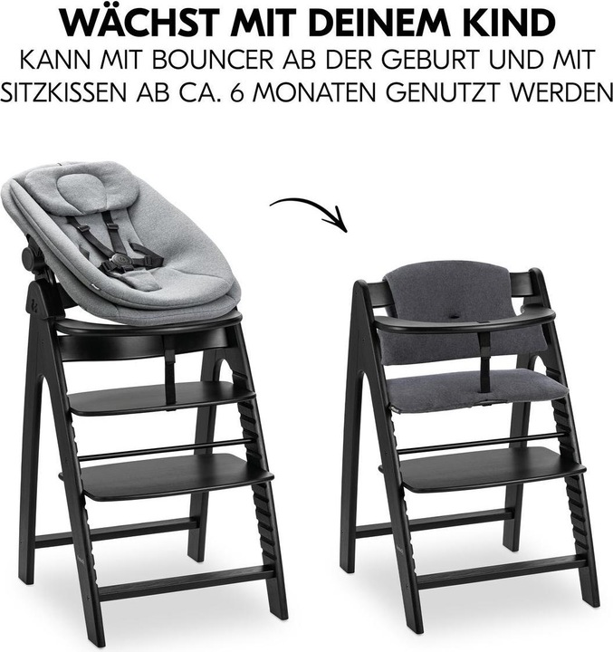 Actual product image Hauck Hochstühle Arketa Beech 4-tlg. Newborn Set - Hochstuhl (High chair booster seat)