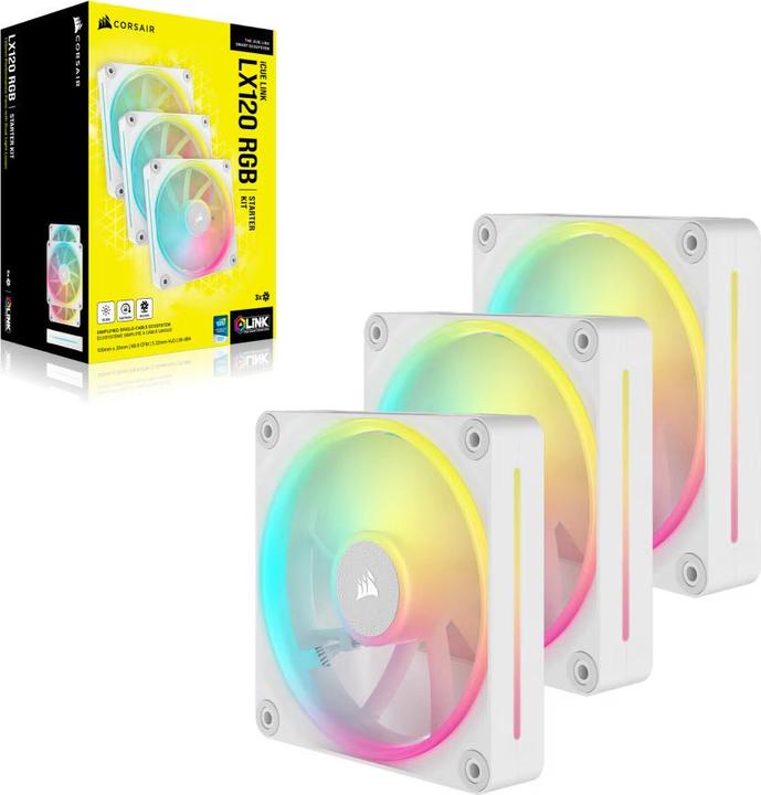 Actual product image Corsair iCUE LINK LX120 RGB (120 mm, 3x)