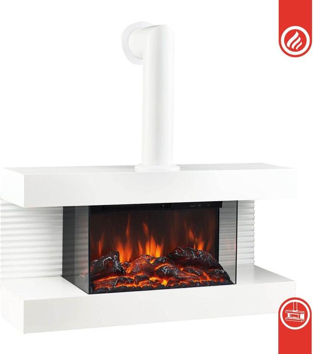 Actual product image Kaminio LIZ electric fireplace with stovepipe